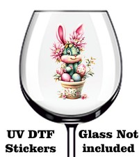 Easter Cactus Plant UV DTF Stickers - Bin Tumbler Wine Glass Bottle Cup Laptop