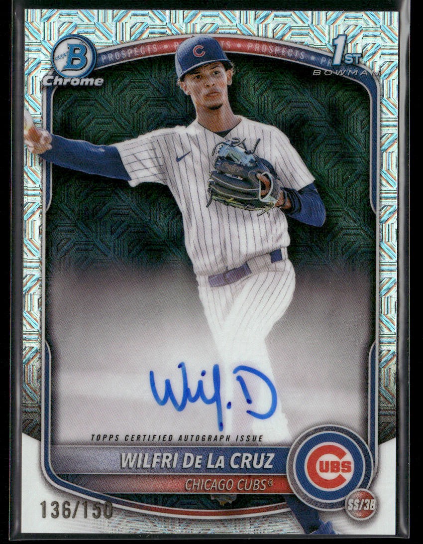 2025 Bowman Chrome Wilfri De La Cruz #CPA-WD HTA 1st Bowman Auto 136/150 (BT)