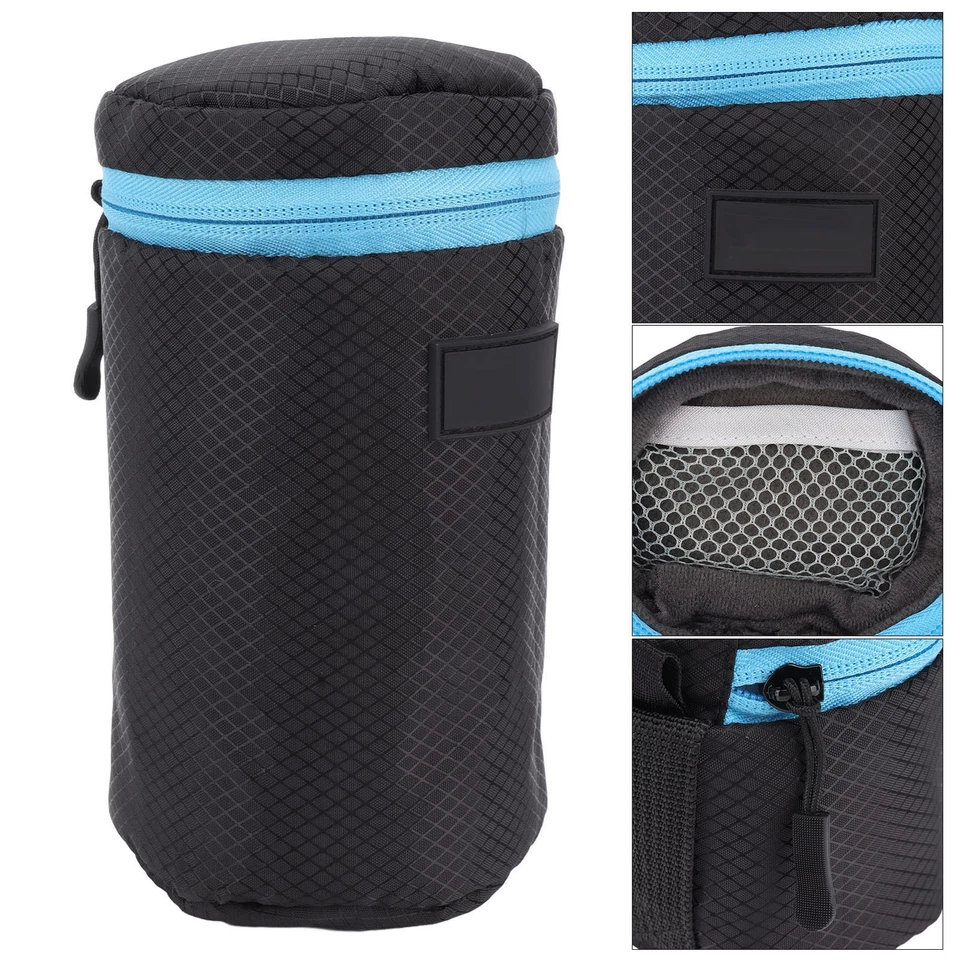 (M) Camera Lens Protective Pouch Neoprene Lens Case Bag With Zipper For - Image 1 of 4