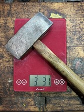 Vintage 3.3 lb Mason/Stone Hammer Hand Made B...