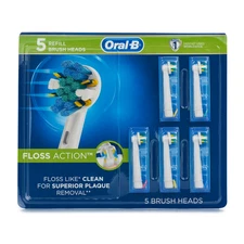 Oral-B FlossAction Electric Toothbrush Replacement Brush Heads 5 Count NEW