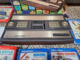 Mattel Intellivision Console in Box Bundle With Games TESTED WORKING CLEAN 