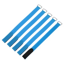 5Pcs Battery Tie Down Straps 1x12" Blue Nylon Hold Down Hook Loop Straps