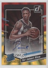 2023-24 Panini Donruss Holo Red & Gold Laser Signatures Sir'Jabari Rice Auto 4f5