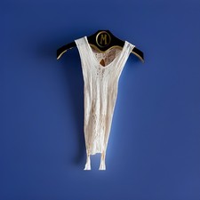 Fishnet Bodysuit Sz Med Up To 5 7 New White -costume