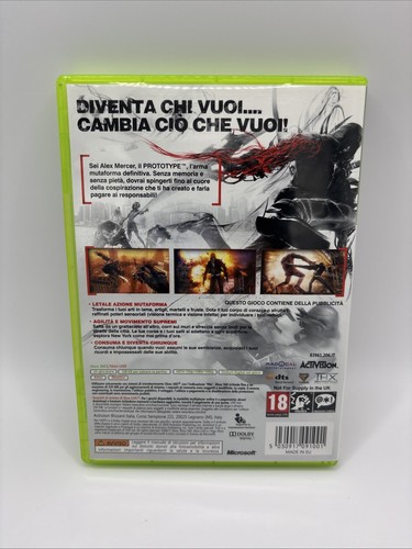 Prototype Xbox 360 Game Italian Complete Cib Pal With Manual as New - Picture 3 of 6