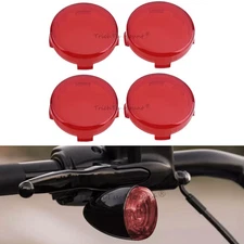 4pcs Red Turn Signal Light Red Lens Covers for Harley Dyna Sportster 883 Softail