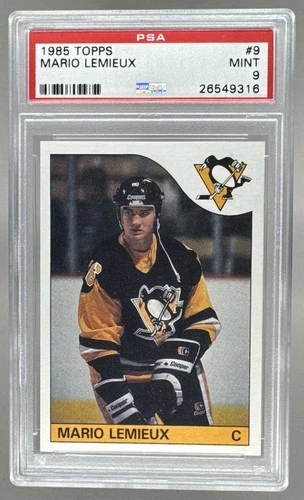 26549316 Mario Lemieux 1985 Topps #9 Rookie RC PSA 9
