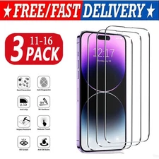 Tempered Glass Screen Protector For iPhone16 15 14 13 12 11 Pro Max X XS lot