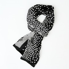 Men's 100 Silk Scarf Double Layer Long Neckerchief Bridegroom Suit Cravat Black