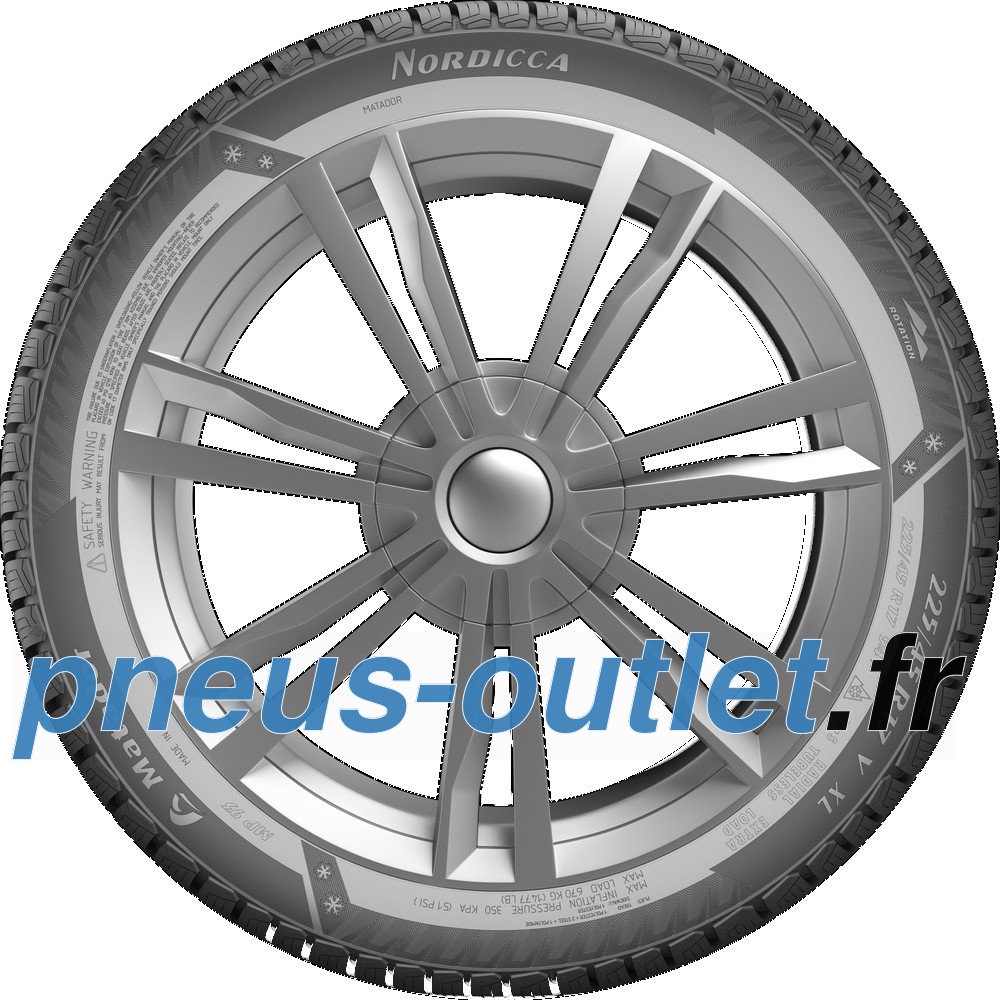 Matador MP93 Nordicca 225/50 R17 : pneu hiver à haute adhérence sur le verglas et la neige