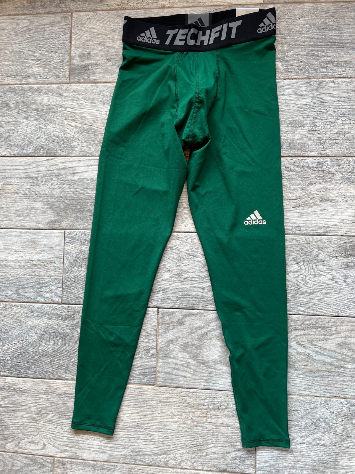Adidas Techfit Leggings Mens Medium Green NWT Compression Tight Base Layer Green