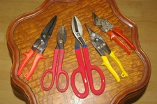 5 Pairs of Tin Snips 4 Wiss 1 Lever Snips