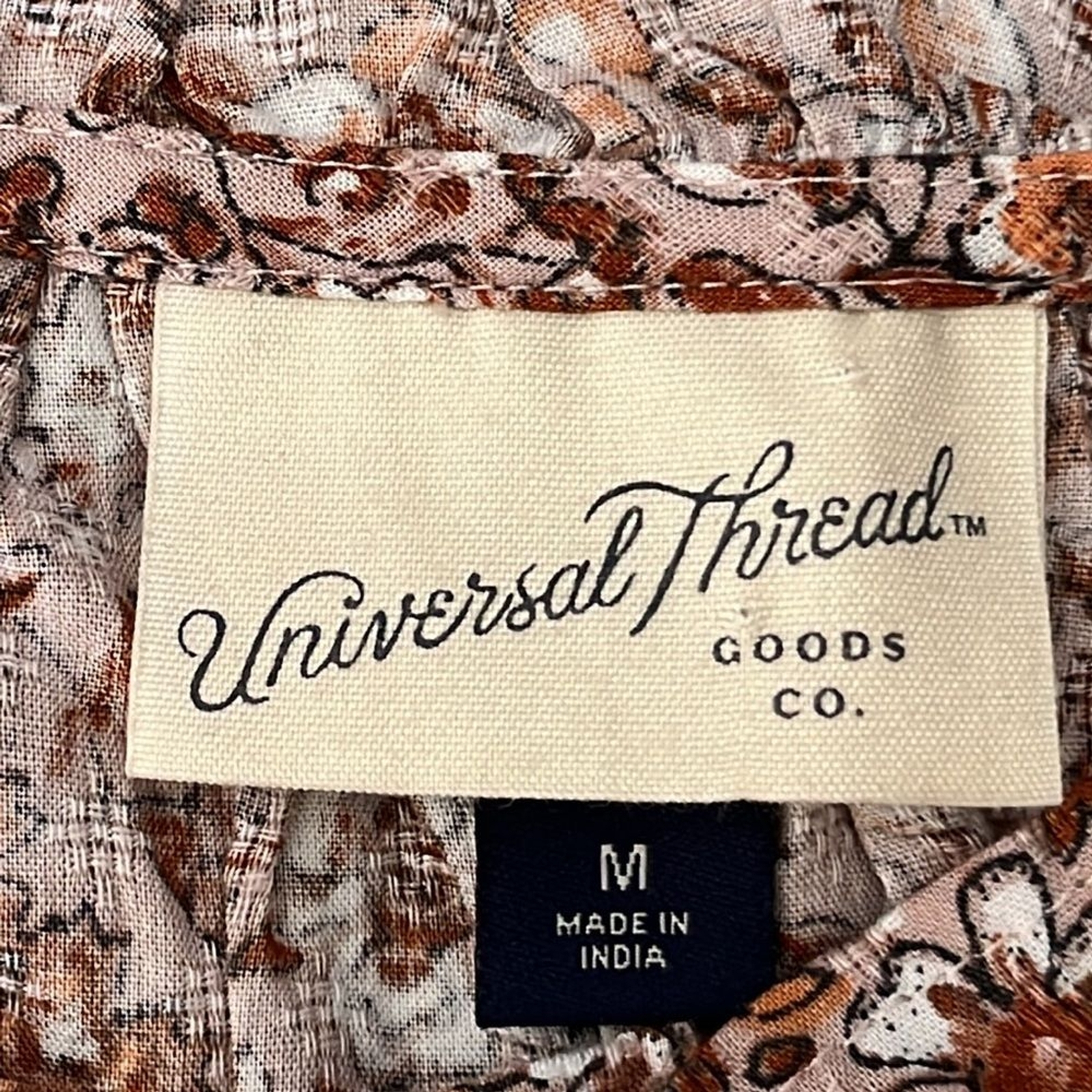 Universal Thread too Boho Brown Orange Floral But… - image 7
