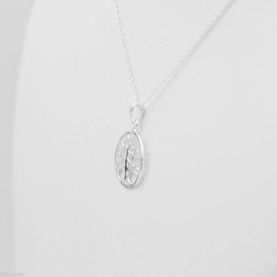 Collar colgante árbol de la vida de plata de ley 925 para mujer Foto 2 de 3