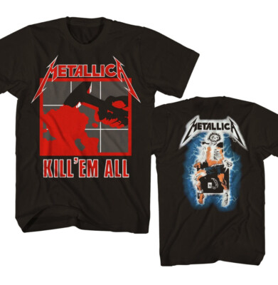 New Authentic Metallica Kill Em All Album Heavy Metal Band T-Shirt  badhabitmerch