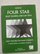Four Star Sight Reading and Ear Tests: Daily Exercises for Piano Students - GOOD