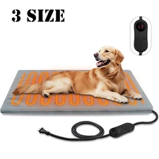 Pet Heating Pad Adjustable Temperature & Waterproof Heated Mat for Dogs Cats