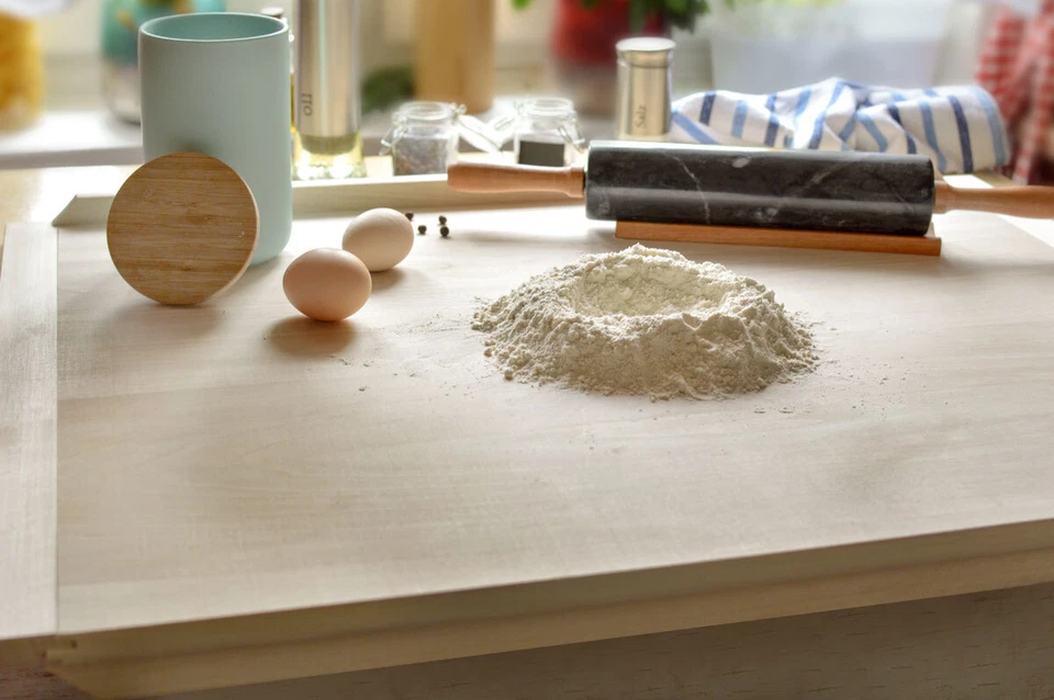 Backbrett  80x60 cm Teigbrett Nudelbrett Holz Brett Schneidebrett - Bild 2 von 4