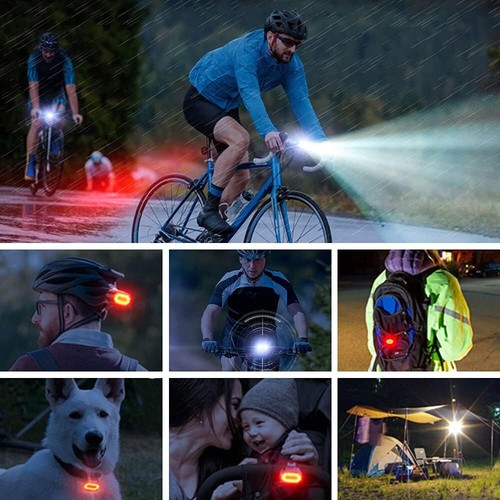 Luz Trasera LED Bicicleta Recargable USB Skateboard Luz Delantera Luz Trasera - Imagen 9 de 11