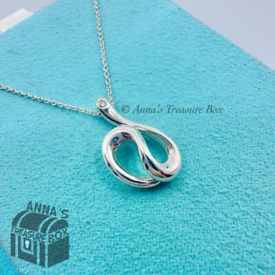 Tiffany & Co. 925 Silver Elsa Peretti Diamond Snake 18