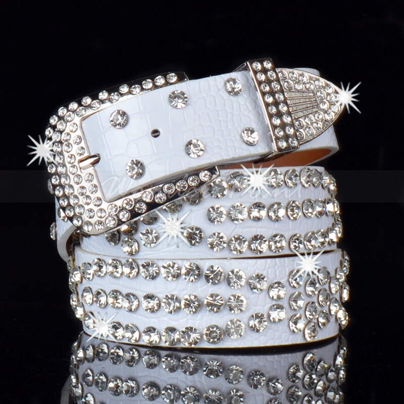 Hot Rhinestone Western Belt Luxury Studded Belts for Men  display picture 3