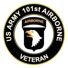 U.S. Army 101st Airborne Veteran Army Bumper Sticker Military Vinyl Decal 5"