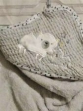 Preowned Chick Pea Hooded Baby Towel Lamb Grey 30"x30"