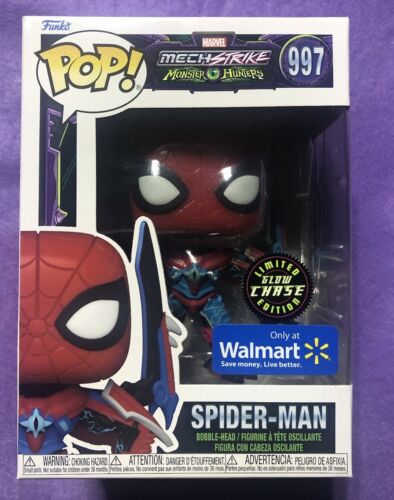 Funko Pop! Marvel #997 Mech Strike Monster Hunters Glow Spider-Man CHASE - Imagen 2 de 11