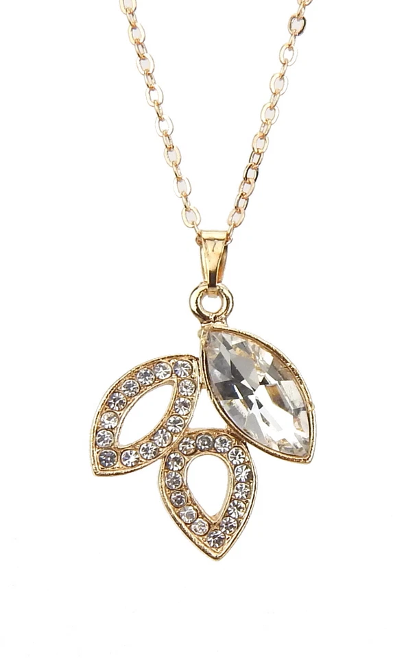 Ella Jonte Halskette mit Anhänger gold oder silber kurze Kette + Strass Anhänger - Bild 3 von 4