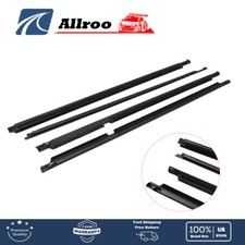 Outer Window Weatherstrip Molding Trim 4pcs For Toyota Corolla 2009-2012 Black