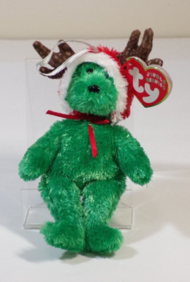 Ty Beanie Babies 2002 Holiday Teddy Jingle Beanies ORNAMENT.