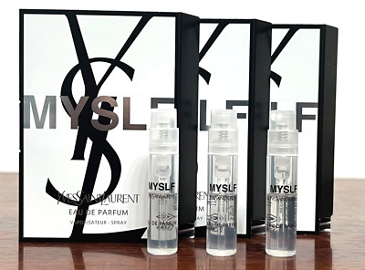 3x MYSLF By YSL YVES SAINT LAURENT 0.04oz / 1.2ml EDP Spray Samples NEW MYSELF