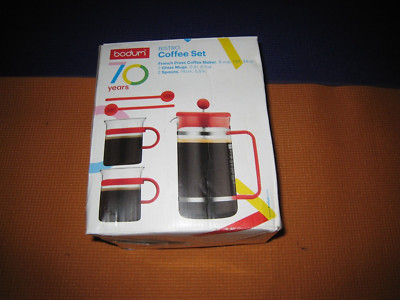 BODUM 70 YEARS BISTRO COFFEE SET (PINK) - NEW