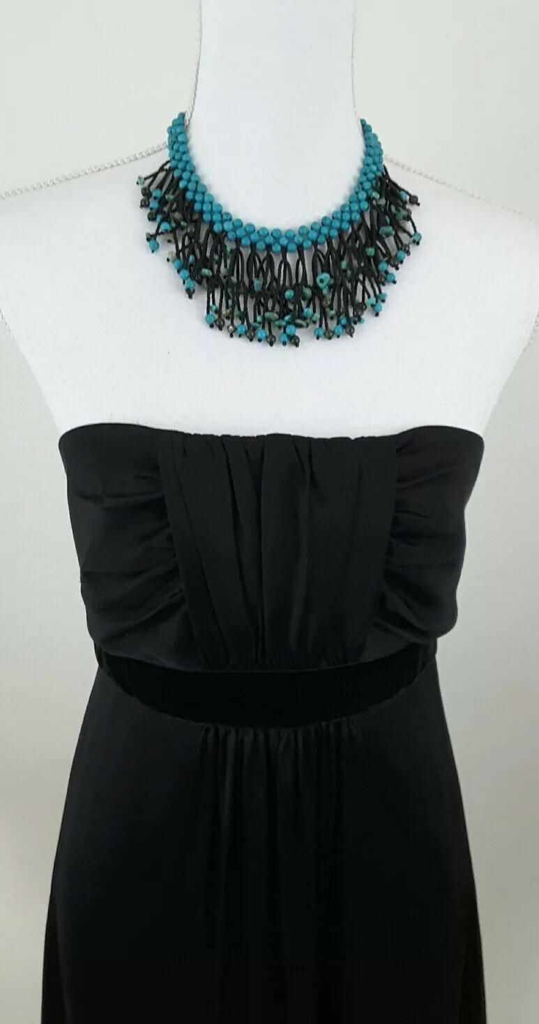 Custom Made TURQUOISE BEADS STATEMENT Necklace. - image 4