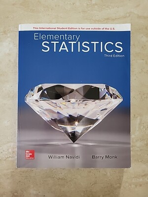 VG39 Elementary Statistics, 3rd Edition International Student Edition Barry Monk