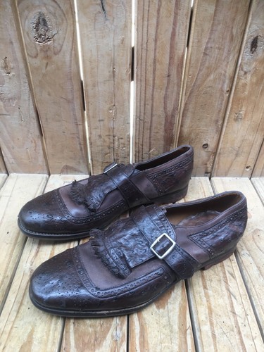 Church’s 'Shanghai' Brown Leather Monk strap Men's dress shoes Sz UK 6 AAA Us 7 - Picture 10 of 16
