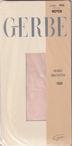 Mi-bas résille GERBE EXALTATION coloris Pétale. Taille M. Fishnet knee-highs