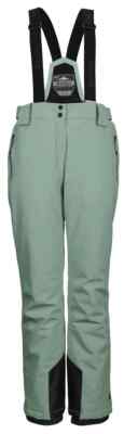 KILLTEC WOMENS SKI SNOW PANTS w DETACHABLE STRAPS WATERPROOF BREATHABLE SIZE 8