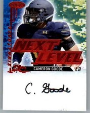 2022 Sage High Series Next Level Signatures Red Cameron Goode RC Rookie AUTO