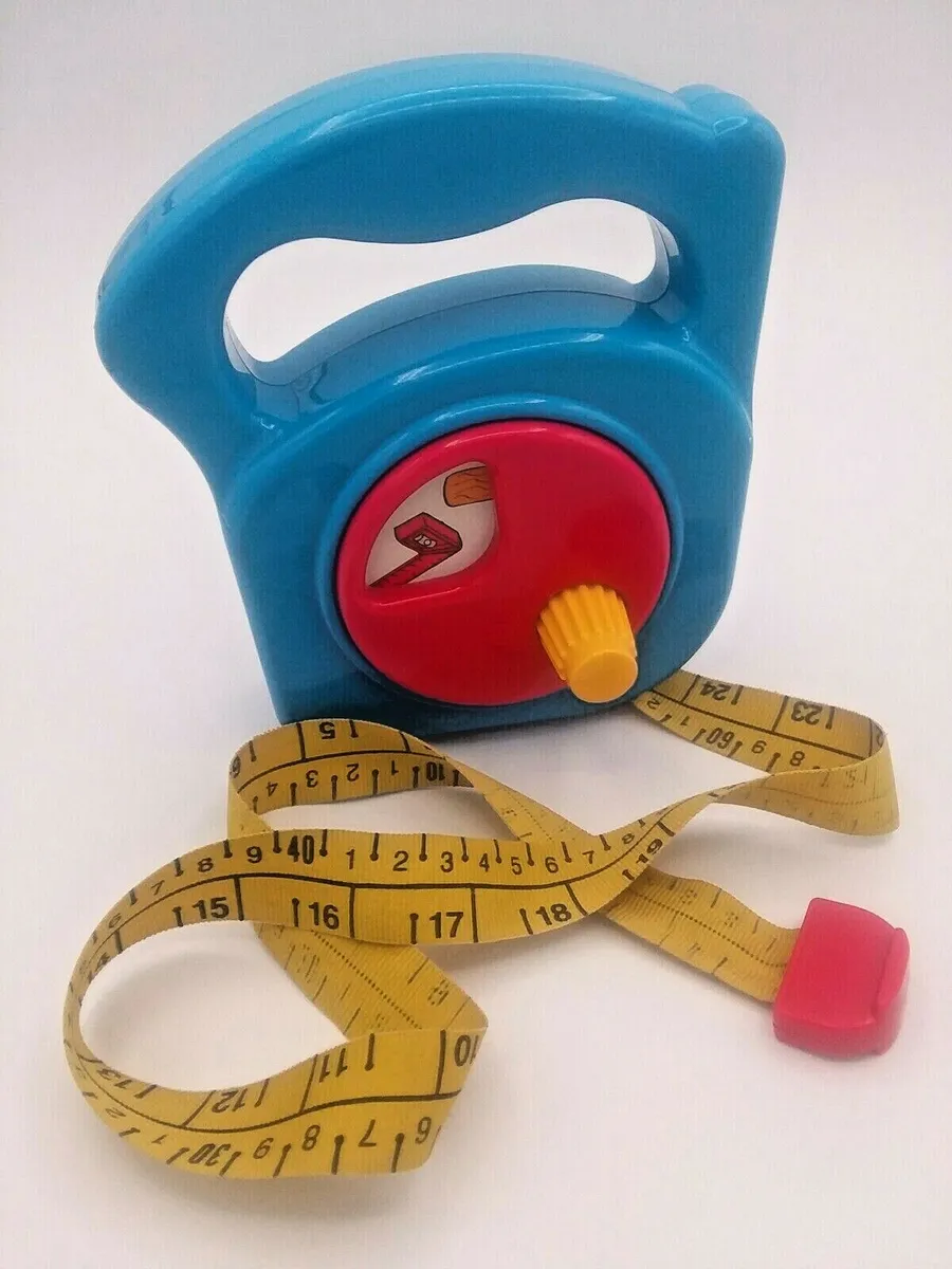 Battat Kids Chunky Tape Measure Toy Tools Pretend Play 63 Inches Blue  6”x5”x2”
