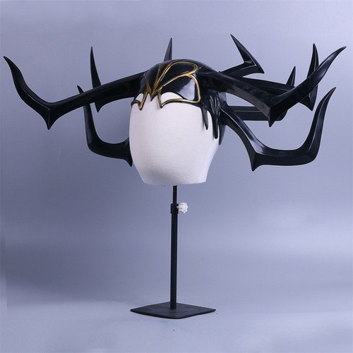 The Thor 3 Cosplay Hela Mask Black Latex Halloween Hela Helmet Party Props New - Picture 3 of 7