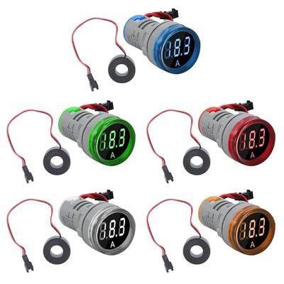 22mm Round LED Ammeter Voltmeter Display Current 0-100A Meter