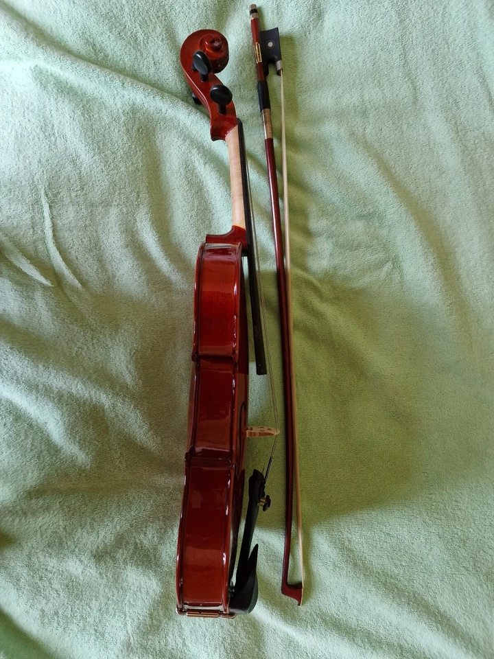 Three quarter size violin by Stagg with bow and hard case - Image 4 of 4