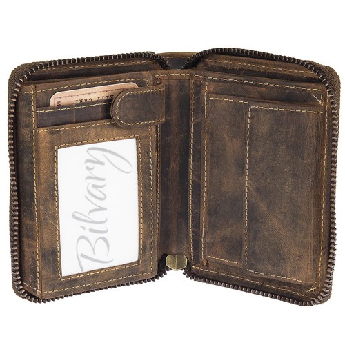Greenburry Vintage Huntsman Trophy RFID Leder Reißverschluss Geldbörse 821A - Imagen 3 de 8