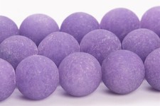 10MM Matte Light Purple Jade Gemstone Beads AA Round Gemstone Loose Beads 15"
