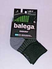 Balega Enduro Medium Cushion Unisex Quarter Socks  Men's Size Medium NWT Black