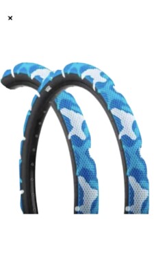 CULT BMX CAMO Pair of Tires 26'' x 2.10 Teal/pink/blue/grey