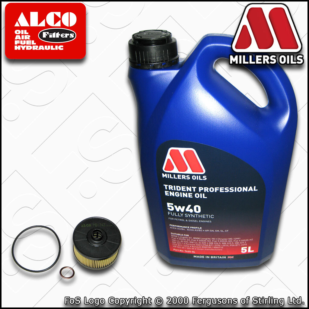 SERVICE KIT for RENAULT CAPTUR 0.9 1.2 TCE OIL FILTER +FS OIL (2012-2020)