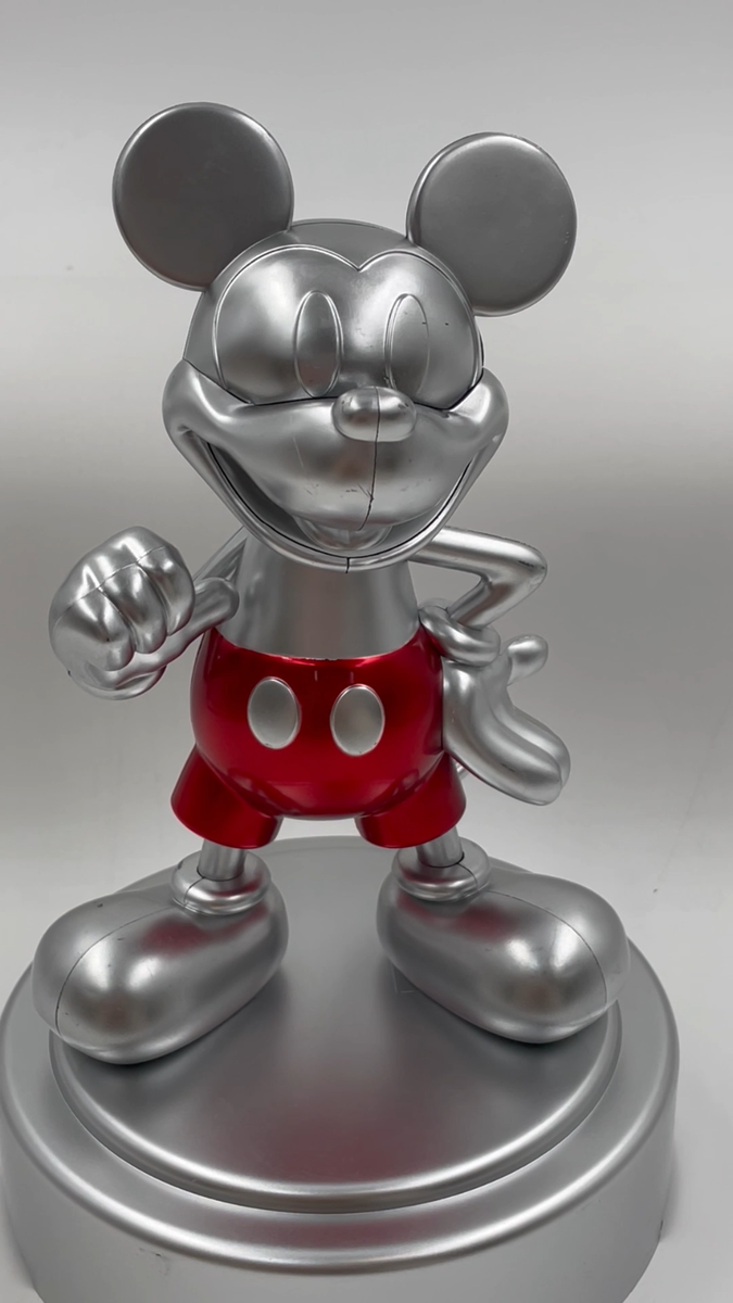 NEW Disney 100th Anniversary Platinum and Red Dancing Mickey Mouse
